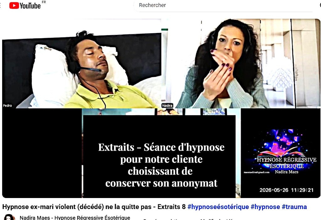 Vidéo extraits SÉANCE D&rsquo;HYPNOSE RÉGRESSIVE&nbsp;ÉSOTÉRIQUE