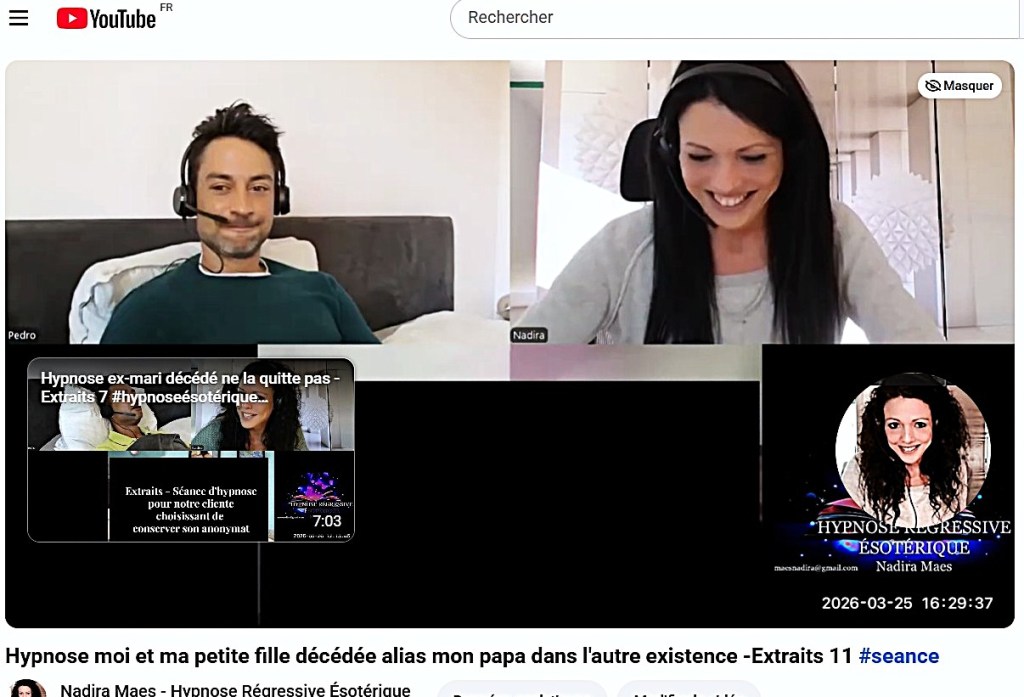 Extraits séance d&rsquo;hypnose CLIENTE &laquo;&nbsp;moi et ma petite fille décédée alias mon papa dans l&rsquo;autre existence&nbsp;&laquo;&nbsp;